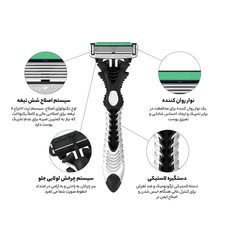 خود تراش دورکو مدل Pace 6 تحت لیسانس بسته 4 عددی