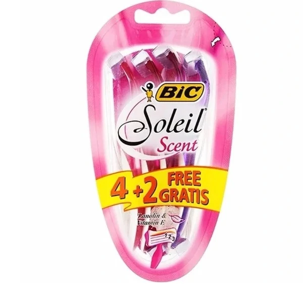 ژیلت زنانه بیک مدل SOLEIL SCENT بسته شش عددی