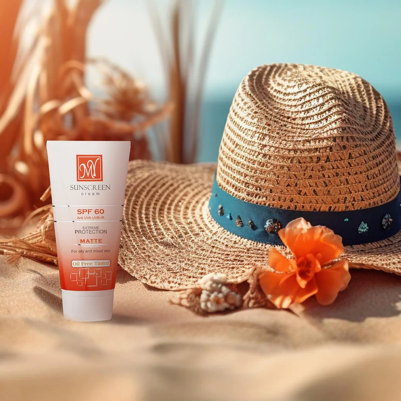 کرم ضدآفتاب رنگی مای مدل SPF60، مناسب پوستهای چرب و مختلط، حجم 50 میلیلیتر
