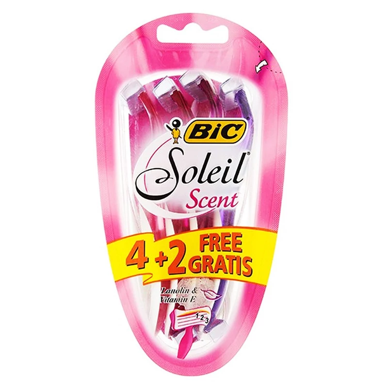 ژیلت خود تراش بیک مدل Soleil Scent بسته 6 عددی