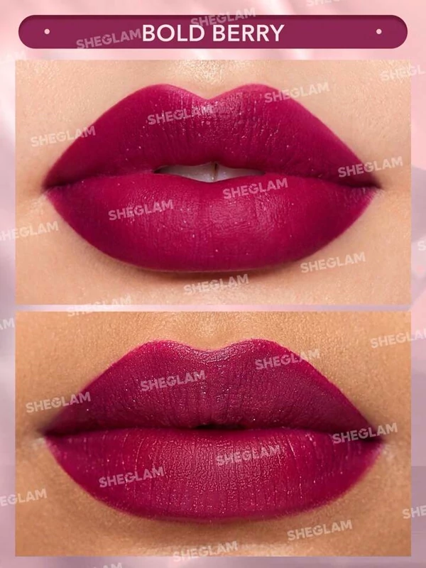 ارایشی بهداشتی رژلب جامد شاین اورجینال شیگلم sheglamرنگbold berry ارایشی بهداشتی